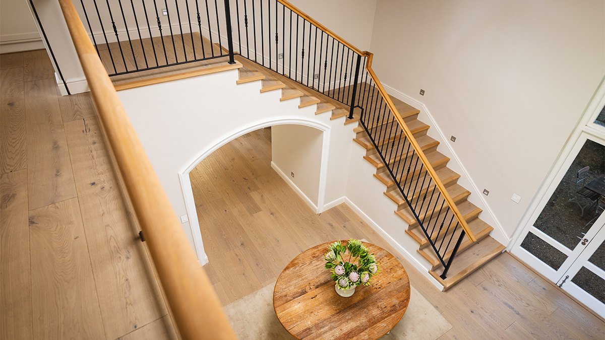 Comfortable upstairs living space cooled by a ductless mini-split